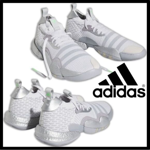 (D) Adidas Men\'s Trae Young 2 Basketball Shoes, Size 14, Dark Grey/Halo Silver main image 6